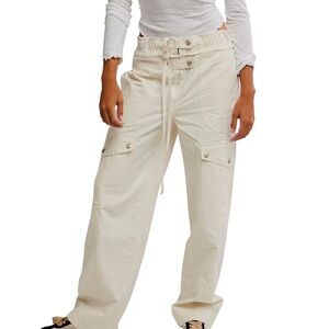 Free People Cream Casual Pants